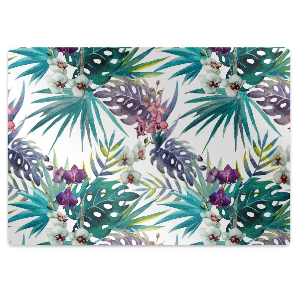 Tapis bureau Feuilles exotiques