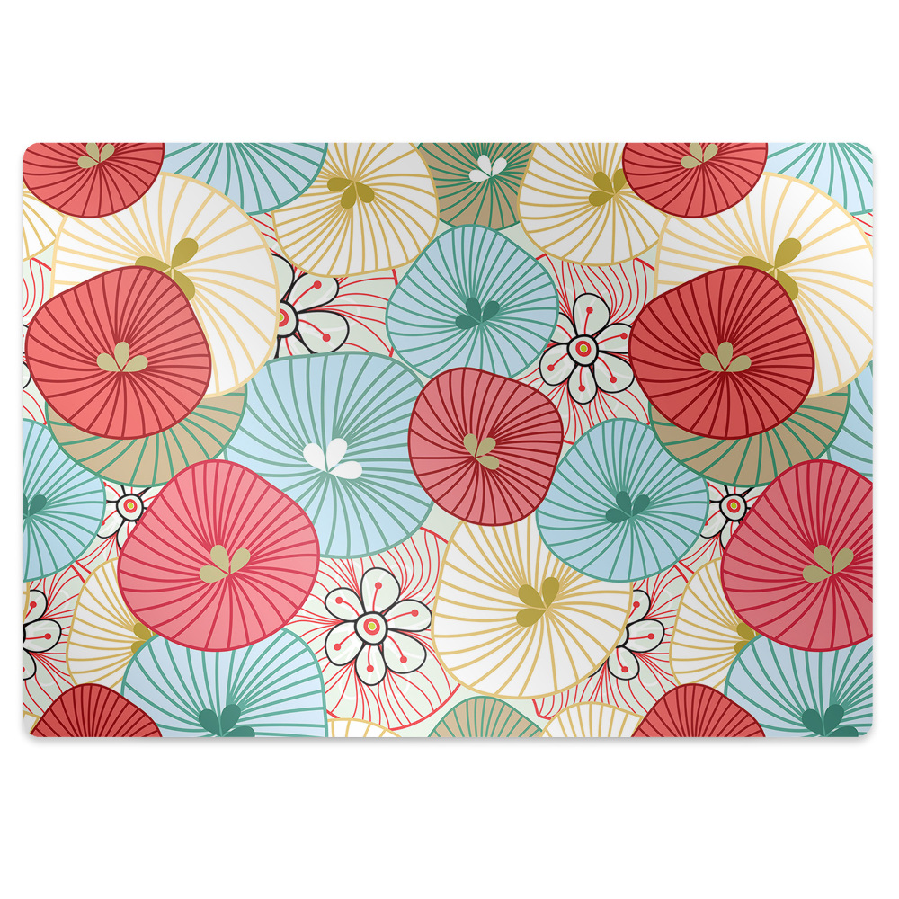 Tapis fauteuil bureau Motif floral