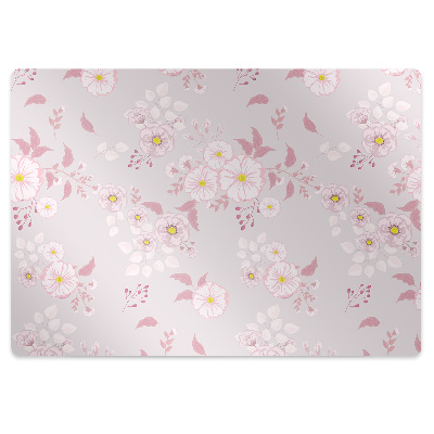 Tapis fauteuil bureau Petites fleurs lumineuses
