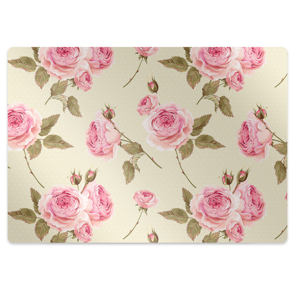 Tapis protège sol Fleurs de roses anglaises