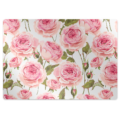 Tapis protection sol Jolies fleurs de roses