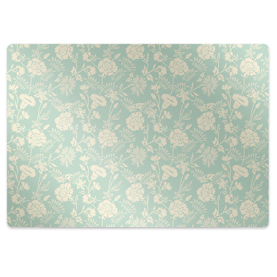 Tapis bureau Fleurs blanches