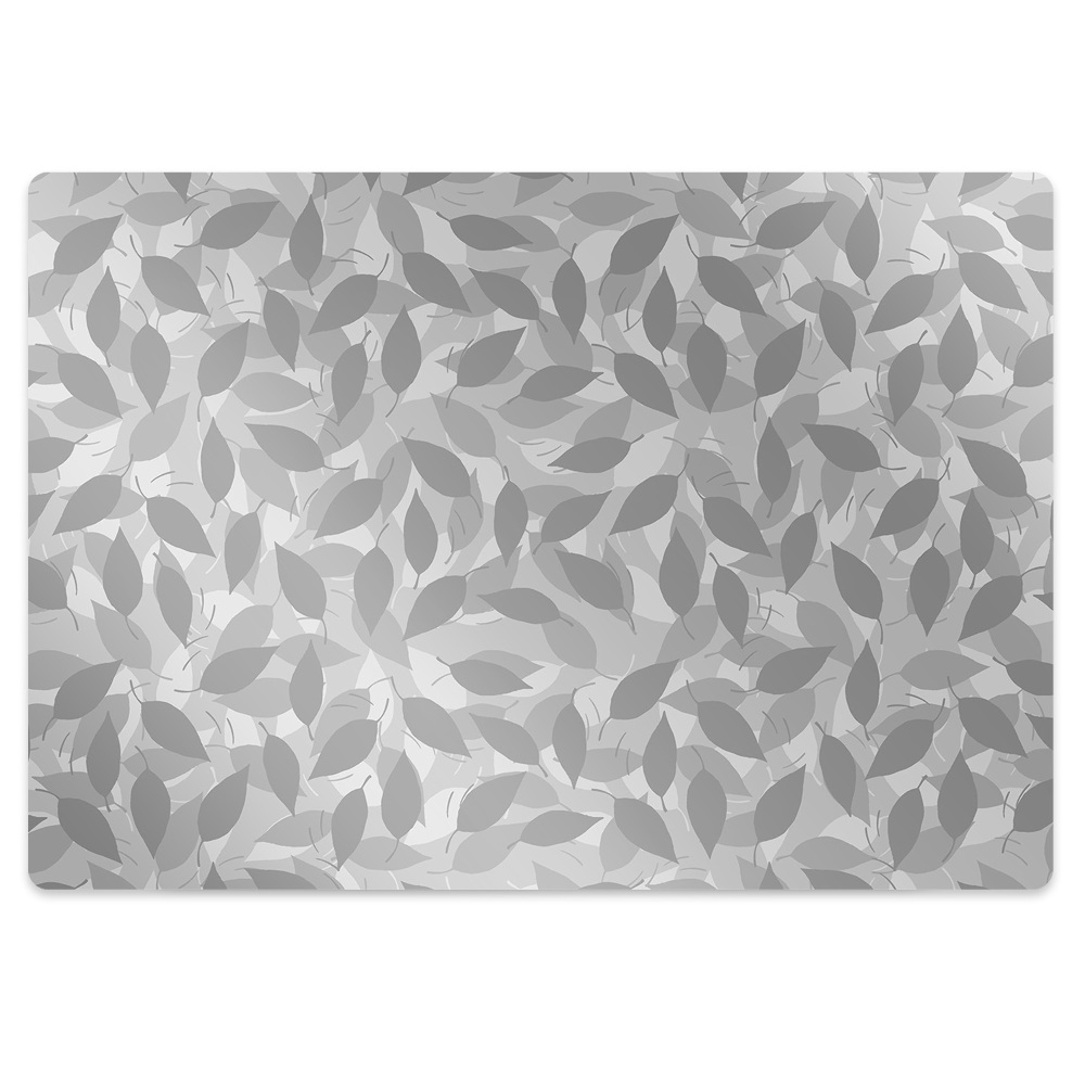 Tapis bureau Feuilles grises