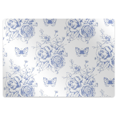 Tapis de chaise Papillons et fleurs