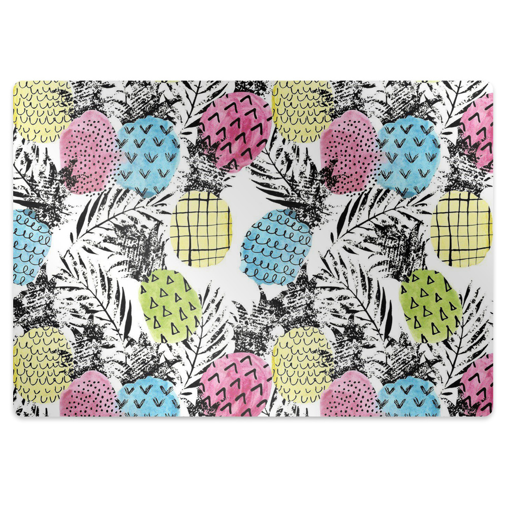 Tapis bureau Ananas colorés
