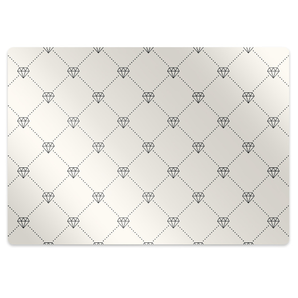 Tapis protection sol Motif en forme de diamant