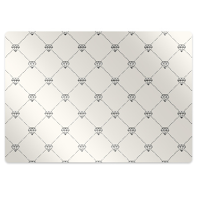Tapis protection sol Motif en forme de diamant