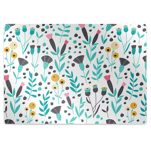 Tapis de protection de sol Fleurs scandinaves