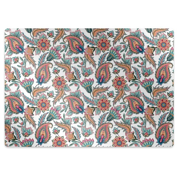 Tapis fauteuil bureau Fleurs