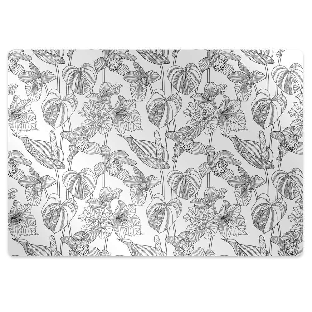 Tapis protège sol Contour de fleurs