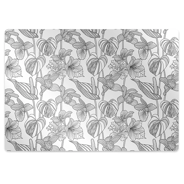Tapis protège sol Contour de fleurs