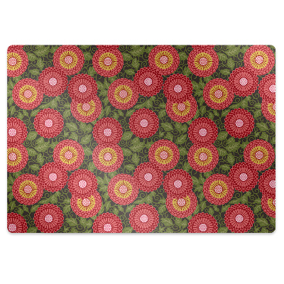 Tapis fauteuil bureau Fleurs géométriques