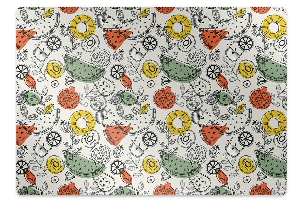 Tapis de chaise Fruits dessinés