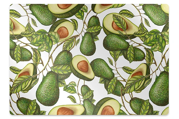 Tapis fauteuil bureau Fruit d'avocat