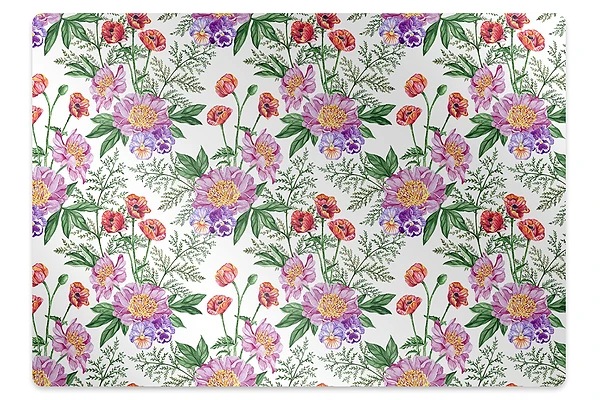 Tapis de chaise Fleurs de pivoine
