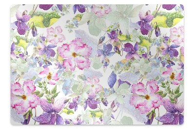 Tapis bureau Fleurs violettes