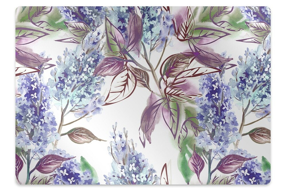 Tapis protection sol Feuilles violettes