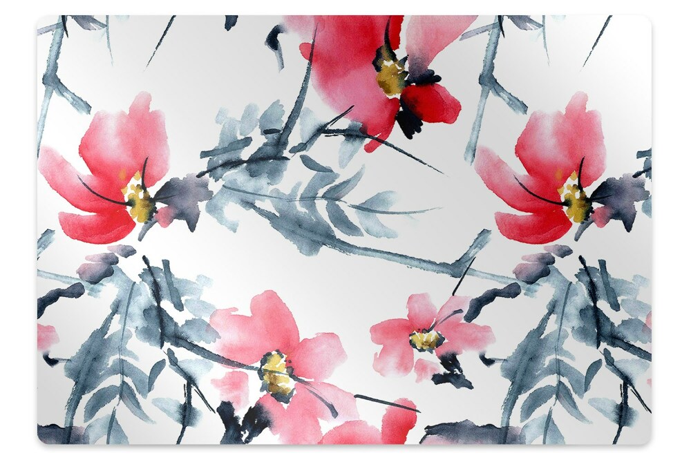 Tapis pour chaise de bureau Motif fleuri