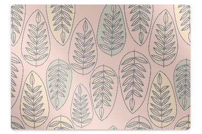 Tapis de chaise de bureau Feuilles colorées