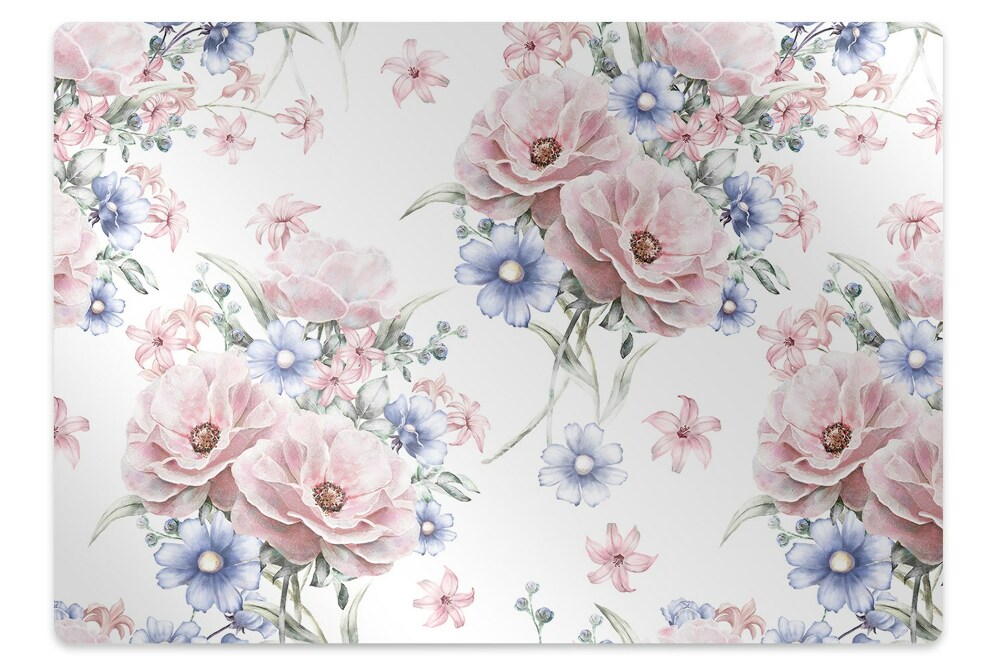 Tapis fauteuil bureau Bouquet de fleurs