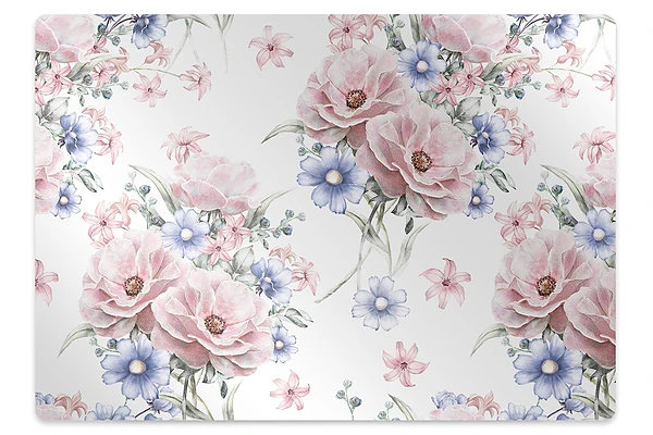 Tapis fauteuil bureau Bouquet de fleurs