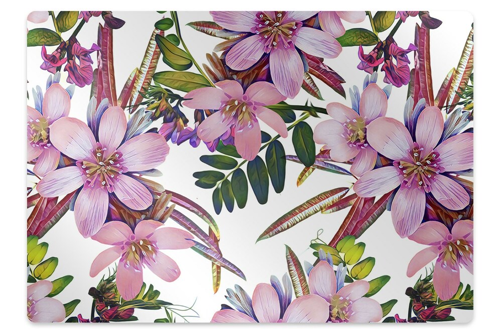 Tapis fauteuil bureau Fleurs vives