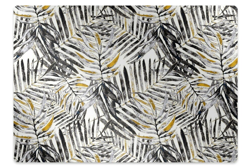 Tapis protection sol Feuilles noires