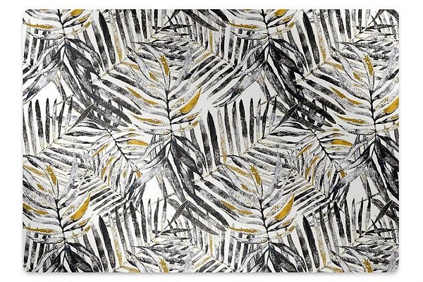 Tapis protection sol Feuilles noires