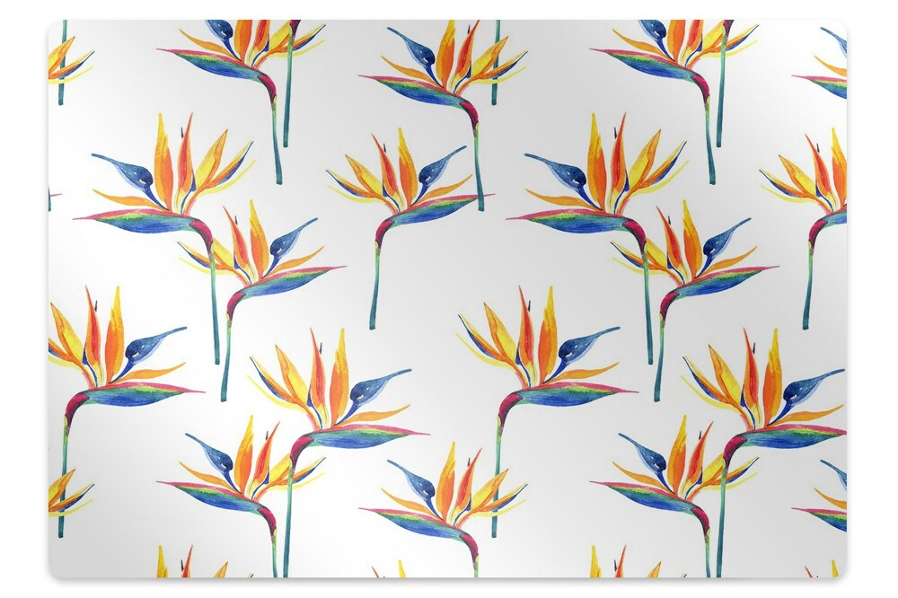 Tapis protection sol Fleurs colorées