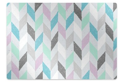 Tapis de chaise de bureau Tissu à chevrons