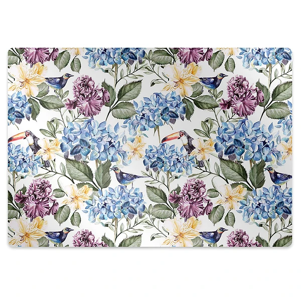 Tapis protège sol Fleurs rétro
