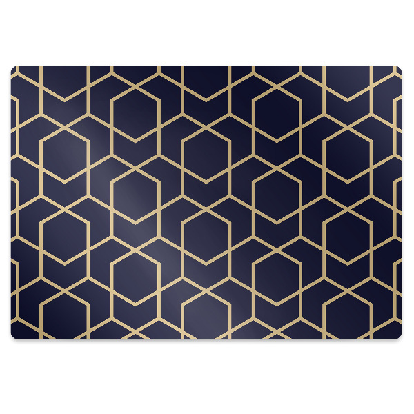 Tapis de chaise de bureau Motif doré élégant