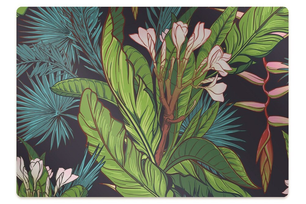 Tapis protection sol Feuilles colorées sous les tropiques