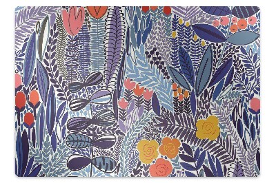 Tapis de chaise de bureau Flore exotique