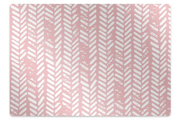 Tapis bureau Motif rose à chevrons