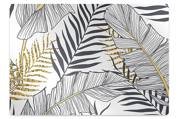 Tapis de chaise de bureau Feuilles d'or