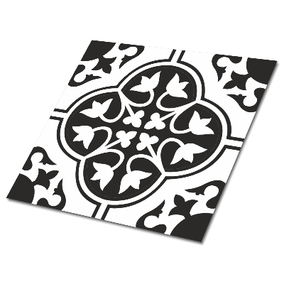 Carreaux pvc Fleurs noires