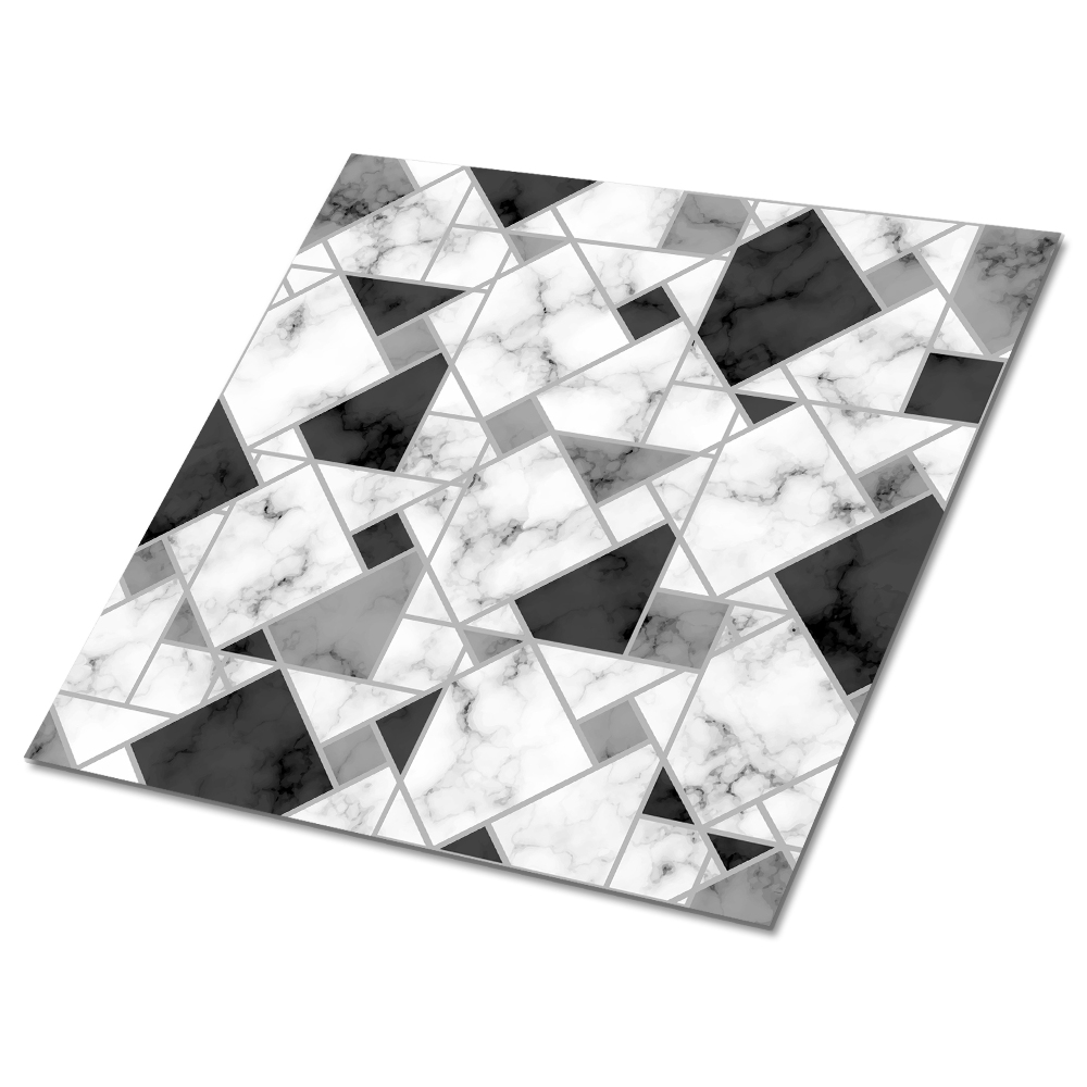 Adhésif Vinyle Carreaux Marbre blanc avec losanges