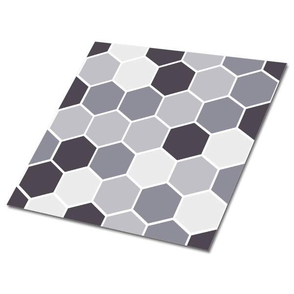 Carreaux de vinyle Hexagones gris