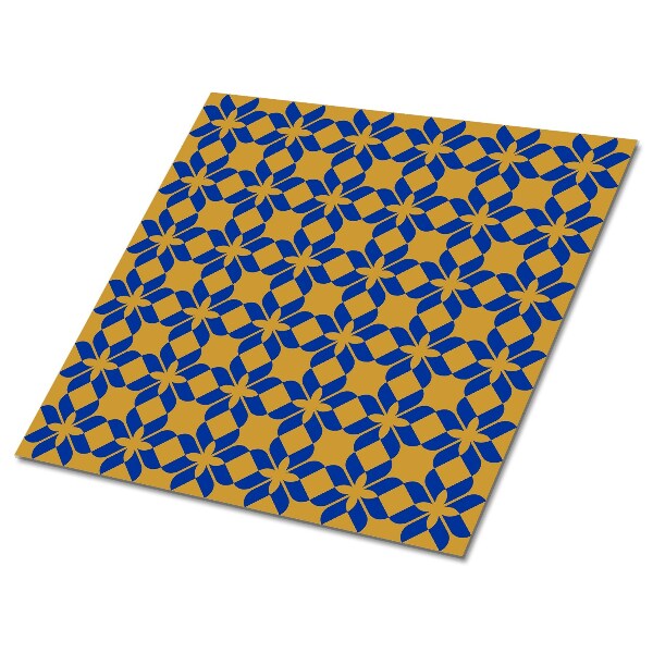 Carreaux pvc mural sol Fleurs bleues