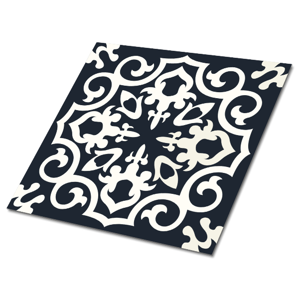 Carreaux pvc Motif arabe noir