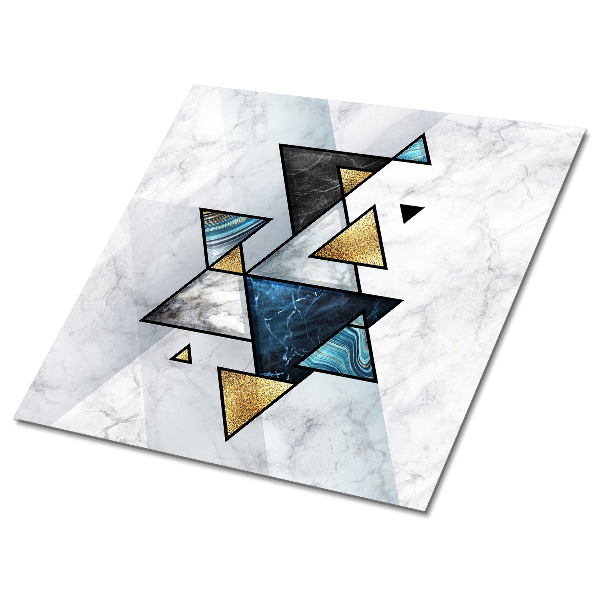 Carreaux pvc mural sol Triangles de marbre