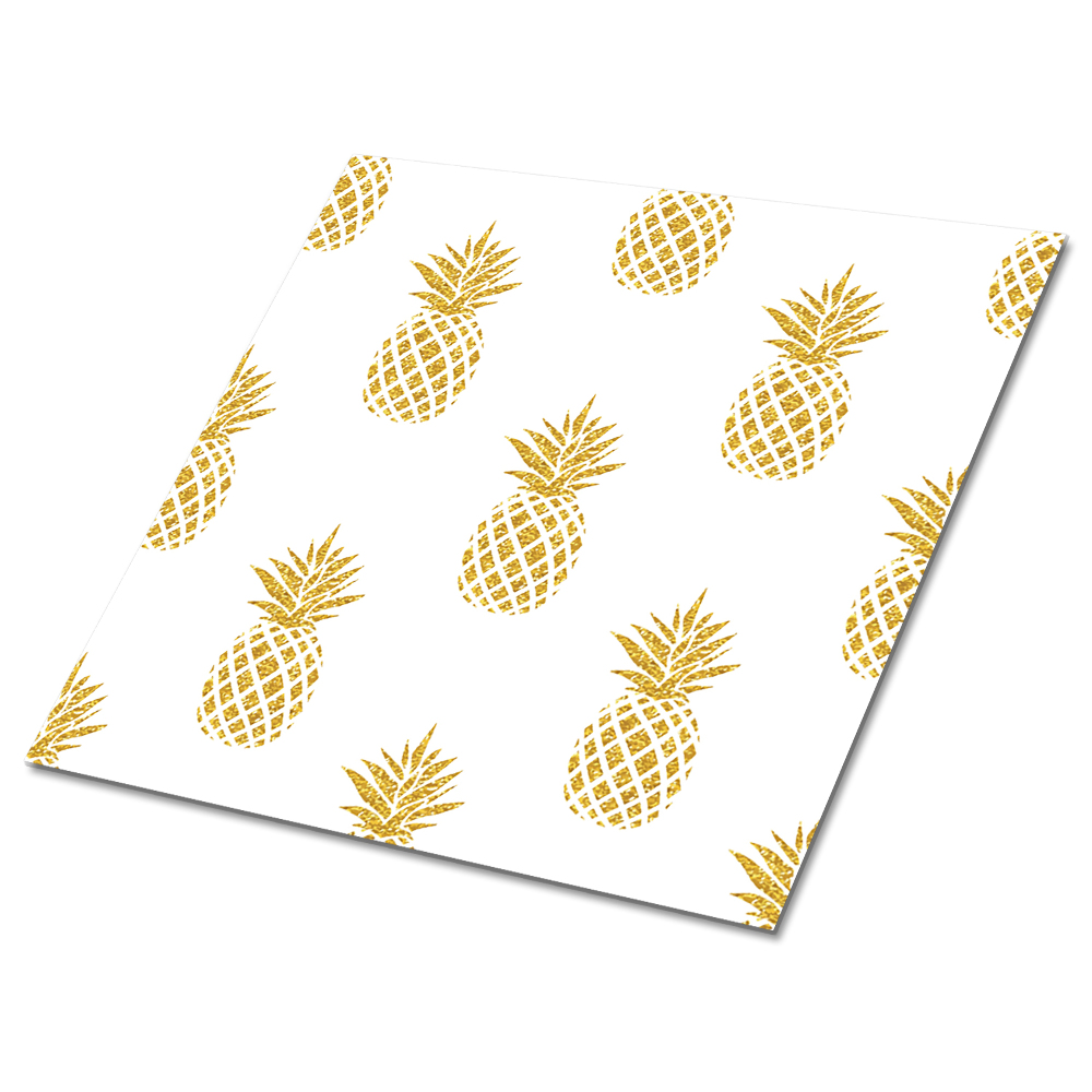 Adhésif Vinyle Carreaux Ananas dorés