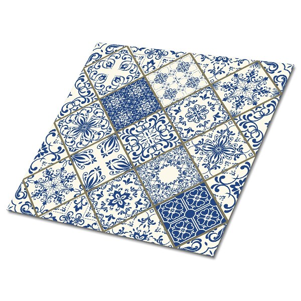 Carreau vinyl adhésif Mosaïque bleu portugais