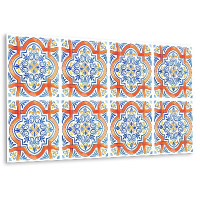 Panneau décoratif mural avec graphisme de style Azulejos