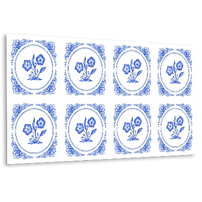 Panneau décoratif Fleur de style azulejos