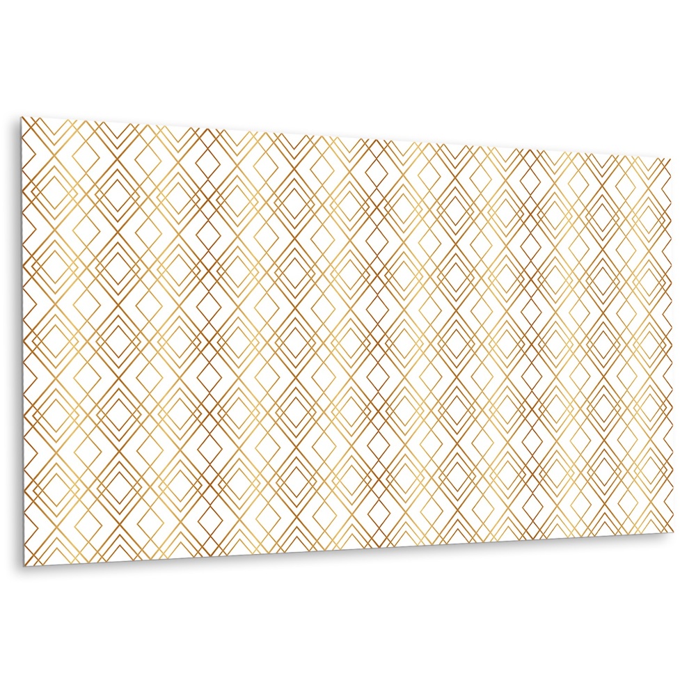 Panneau décoratif avec lignes décoratives dorées