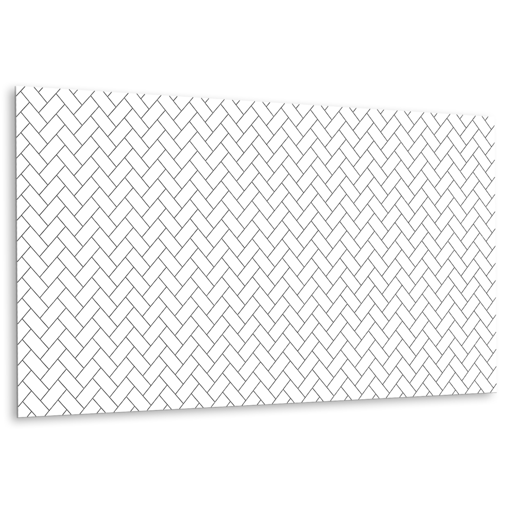 Revêtement mural avec motif à chevrons blancs