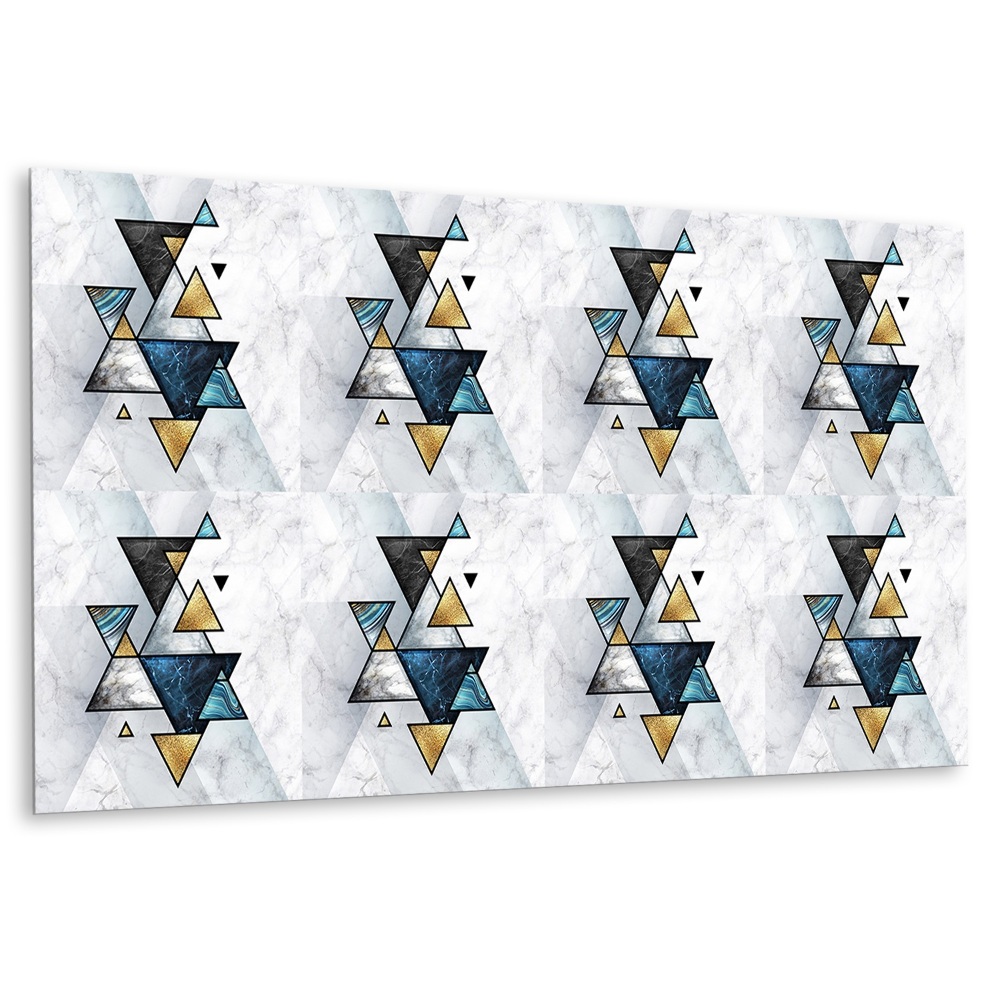 Panneau décoratif mural triangles inspirés du marbre