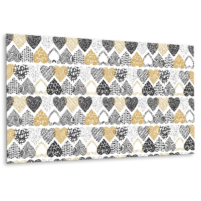 Revêtement mural pvc avec cœurs décoratifs